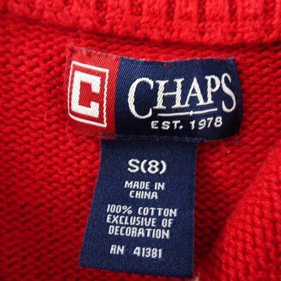 Chaps Boy Youth 1/4 Zip Sweater Size S (8) - Picture 5 of 7